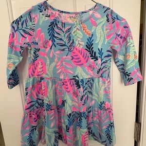 Lilly Pulitzer Pink and Blue Patterned Dress